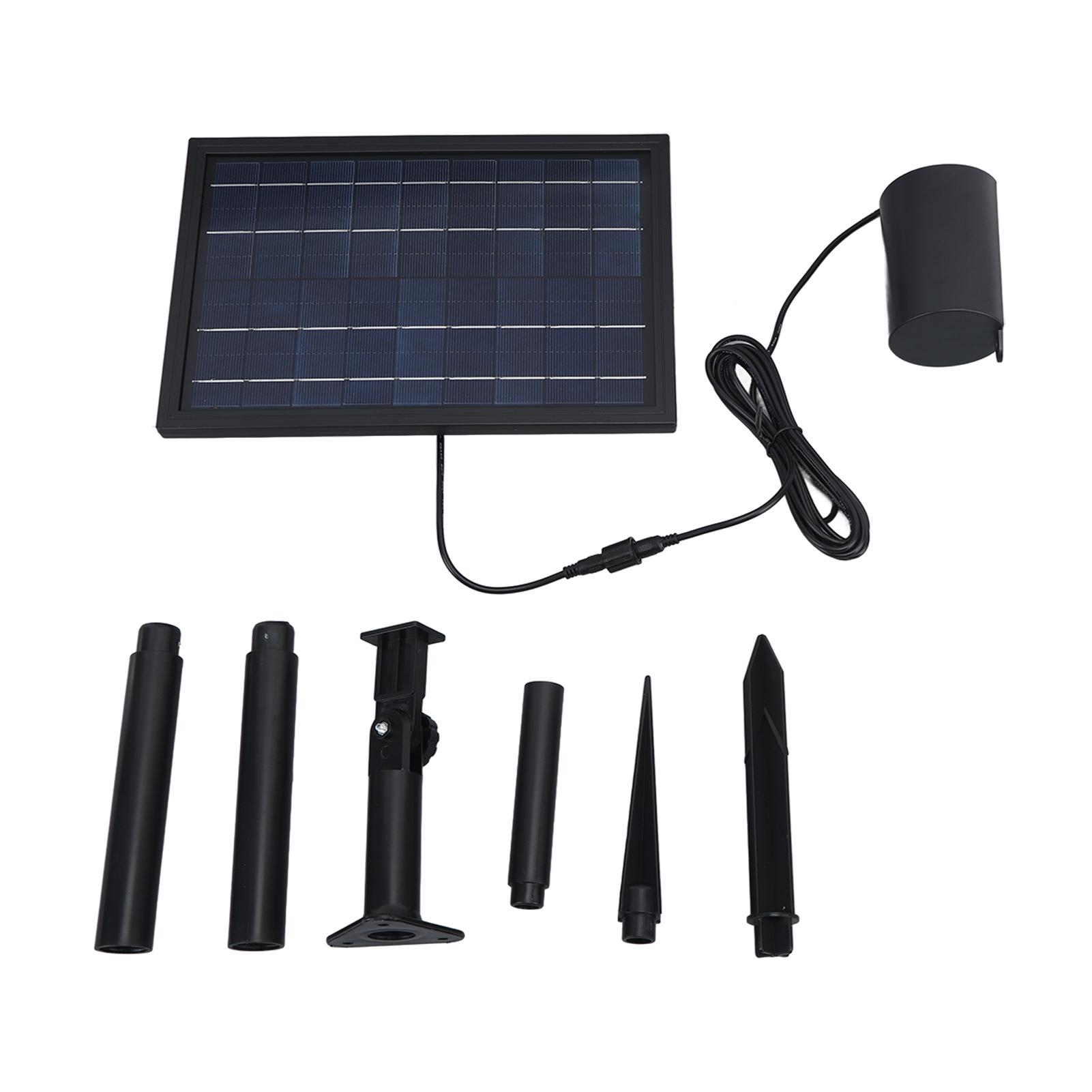 

Солнечный насос для пруда, Солнечная панель, 3 режима, Широко используется, Трубка, Аккумулятор 2400 мАч 10 В 8 Вт ABS и Поликремний