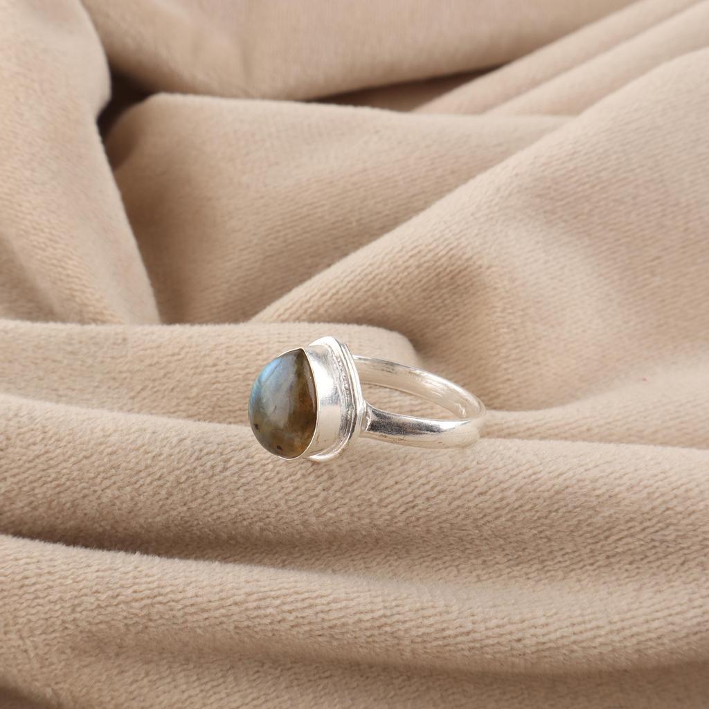 Natural Labradorite Gemstone 925 Sterling Silver Women Jewelry Pretty Ring For Anniversary Gift RR-76-30