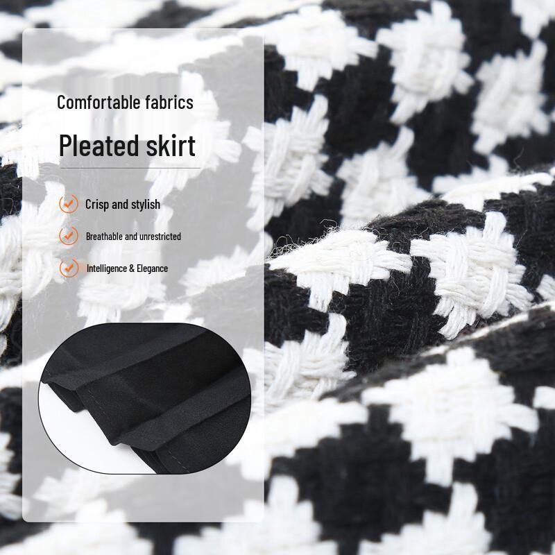 QianLian Women's Two-Piece Pleated Dress & Blazer Set