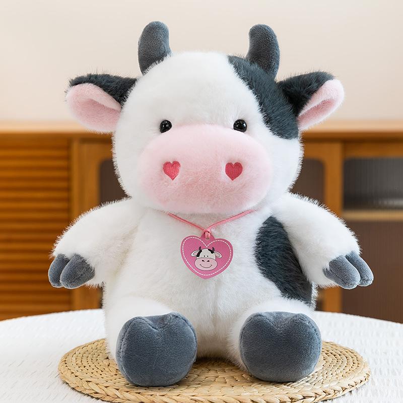 Cow Plush Toy Cute Love Calf Doll Cute Cow Doll Children's Throw Pillow