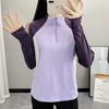 Women's Quick-Drying Fingerless Long-Sleeve Running & Hiking T-Shirt: Breathable & Elastic
