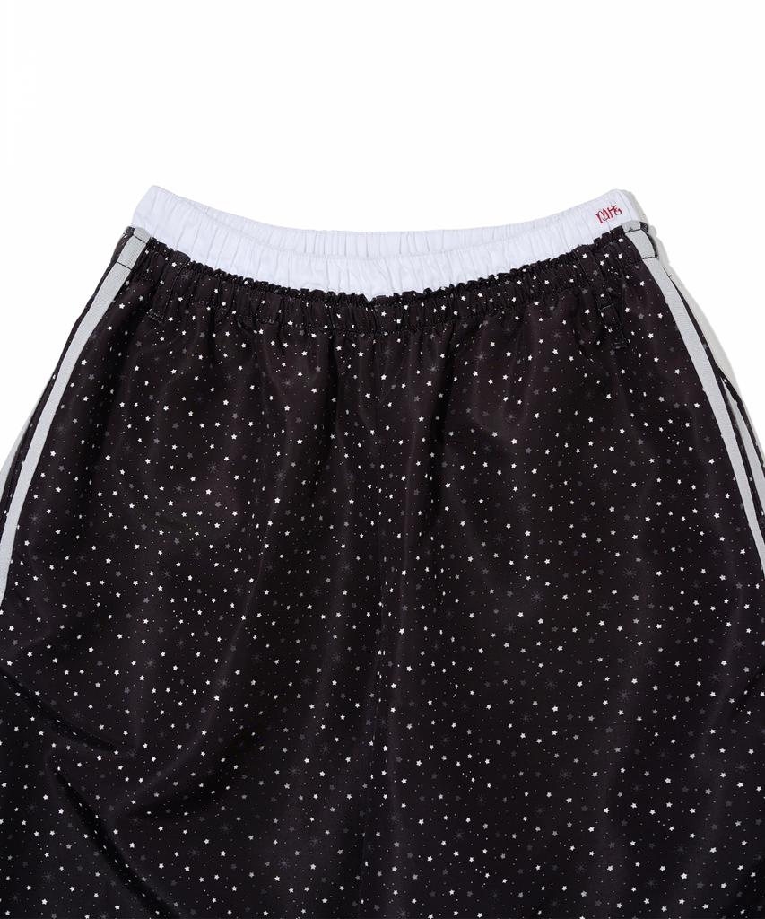 YOUHEE Star Pattern Layered Banding Track Pants_Black