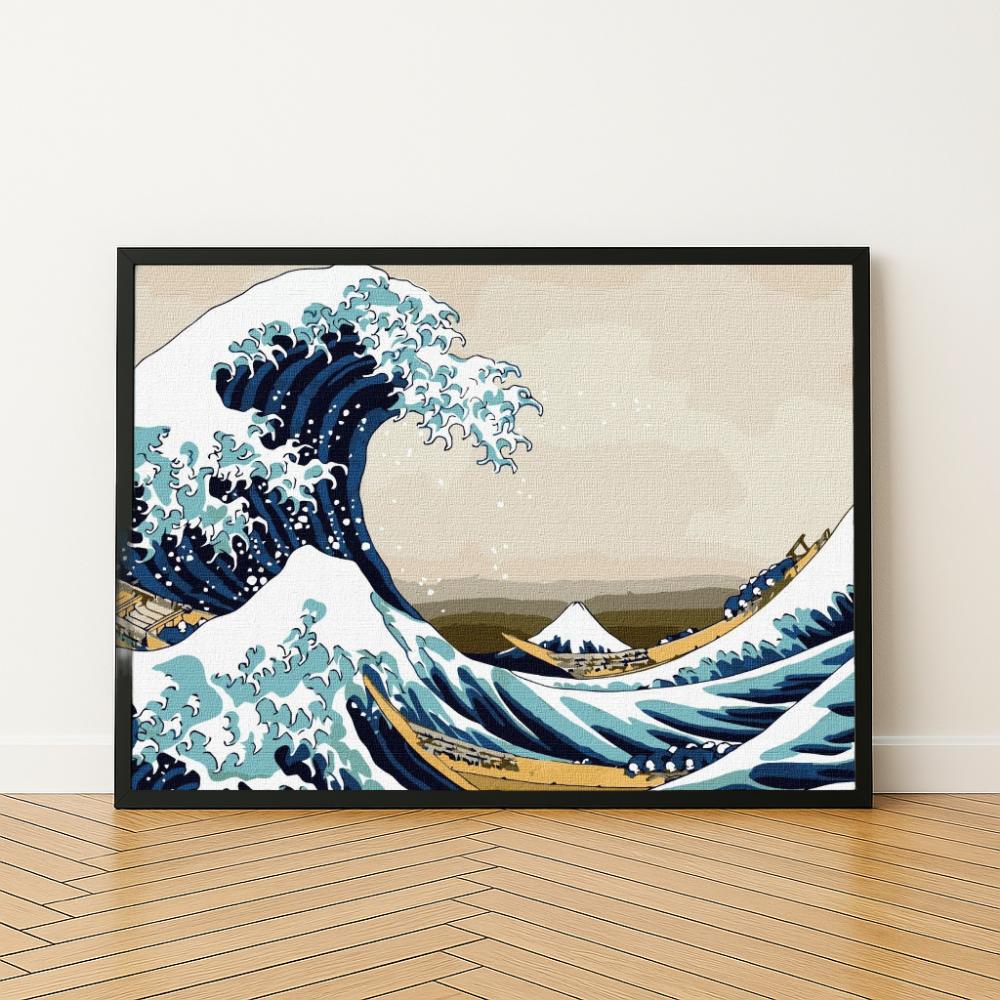 Malowanie Po Numerach Obrazy Do Malowania Wielka Fala W Kanagawie 50X40 Cm