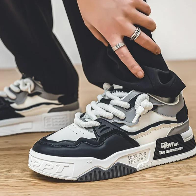 Fashion Fashion Men's Shoes Lace-up Sneakers Men Platform Mesh Casual Shoes Outdoor Comfortable Soft Soled Running Shoes Tênis Masculino