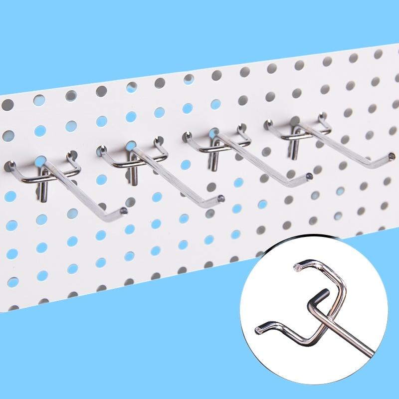 5Pcs Metal Universal Mesh Panel Hooks Retail Shop Mesh Stall Hangers Wall Hook Coat Bag Supermarket Shelf Hook