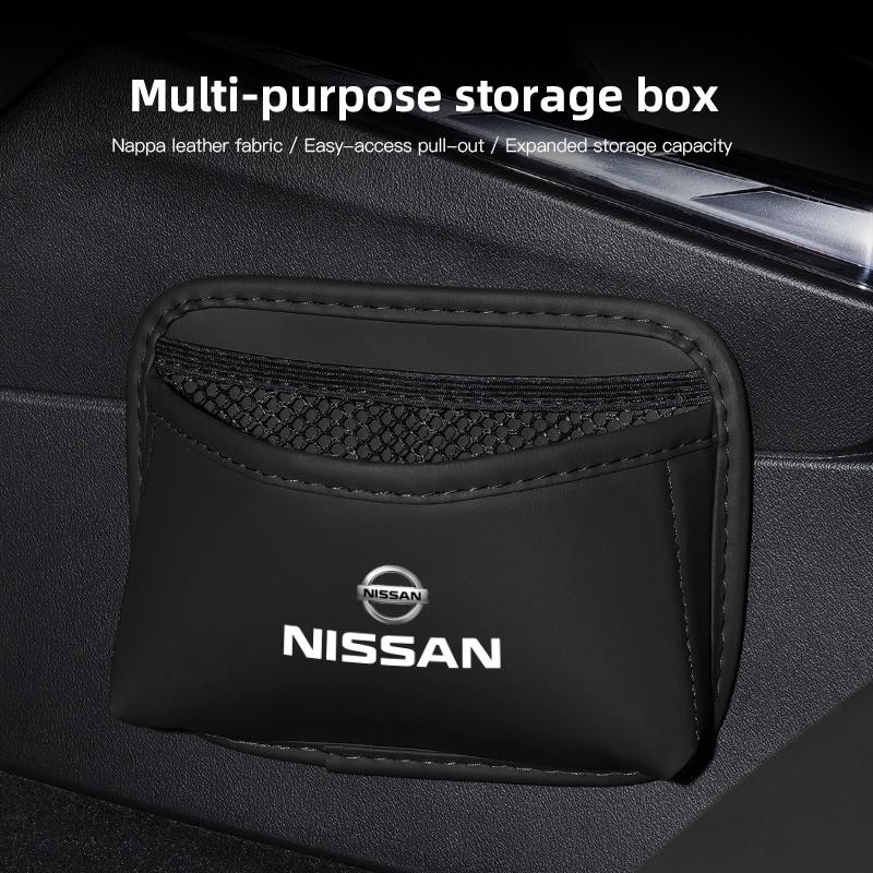 Multifunktionale Leder-Aufbewahrungsbox für das Auto für Nissan GTR NISMO Qashqai Patrol X-trail Tiida Navara Sylphy Juke Teana Skyline