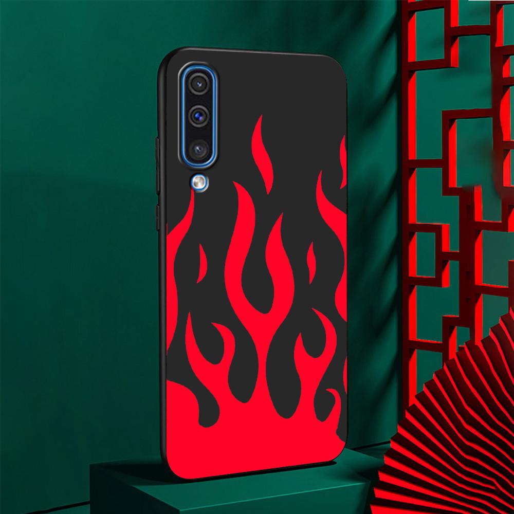 

Крутой зеленый красный чехол Flame Fire для Samsung Galaxy A50 A10 A70 A30 A20e A40 A20s A10s A10e A90 5G A80 A9 мягкий черный чехол для телефона Samsung A7 2018