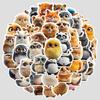 50pcs Cute Fluffy Animal Stickers - Waterproof Decorative Doodles for Water Bottles