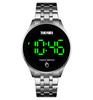 Skmei 1579 Unisex Digitale Uhr Exklusives Stahlarmband Wasserdicht Große Ziffern Zeichen Lässige Armbanduhr