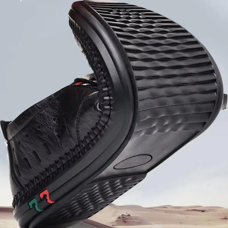  Summer Men Fashion Sandals Leather Casual Man Shoe Male Mesh Hollowed Soft Bottom Breathable Slippers Men's Shoes Sneaker