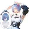 Re:ZERO -Starting Life in Another World- Rem Cosplay Wig, Heat-Resistant Wig, Costume Accessory, Disguise Wig with Net, Perfect for Events, Costumes,