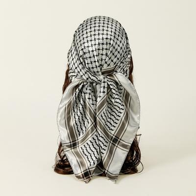 Heiß verkaufendes arabisches Element Satin-Druck vielseitiges quadratisches Tuch große Größe dekoratives Schal Kopftuch