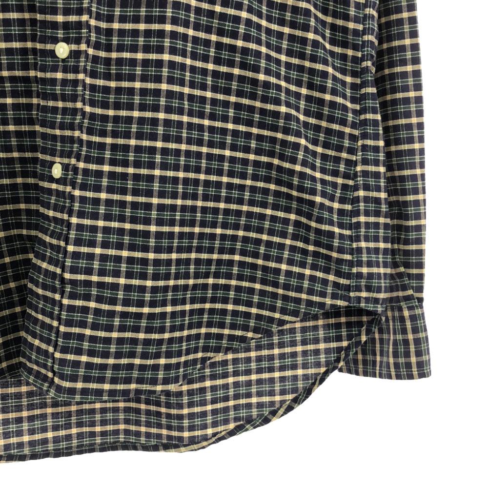 Polo by Ralph Lauren 80s Vintage Boys' Size Green Tag Made in USA Check Pattern Long sleeve Button down shirt Men's Used