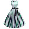 Hot Sale Vintage Large Size Crew Neck Sleeveless Full Body Printed Black Ribbon Dress