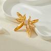 Beautifully Gold Crafted And Silver Floral Leaf Earrings For Trendy Women In Fashion Fall
