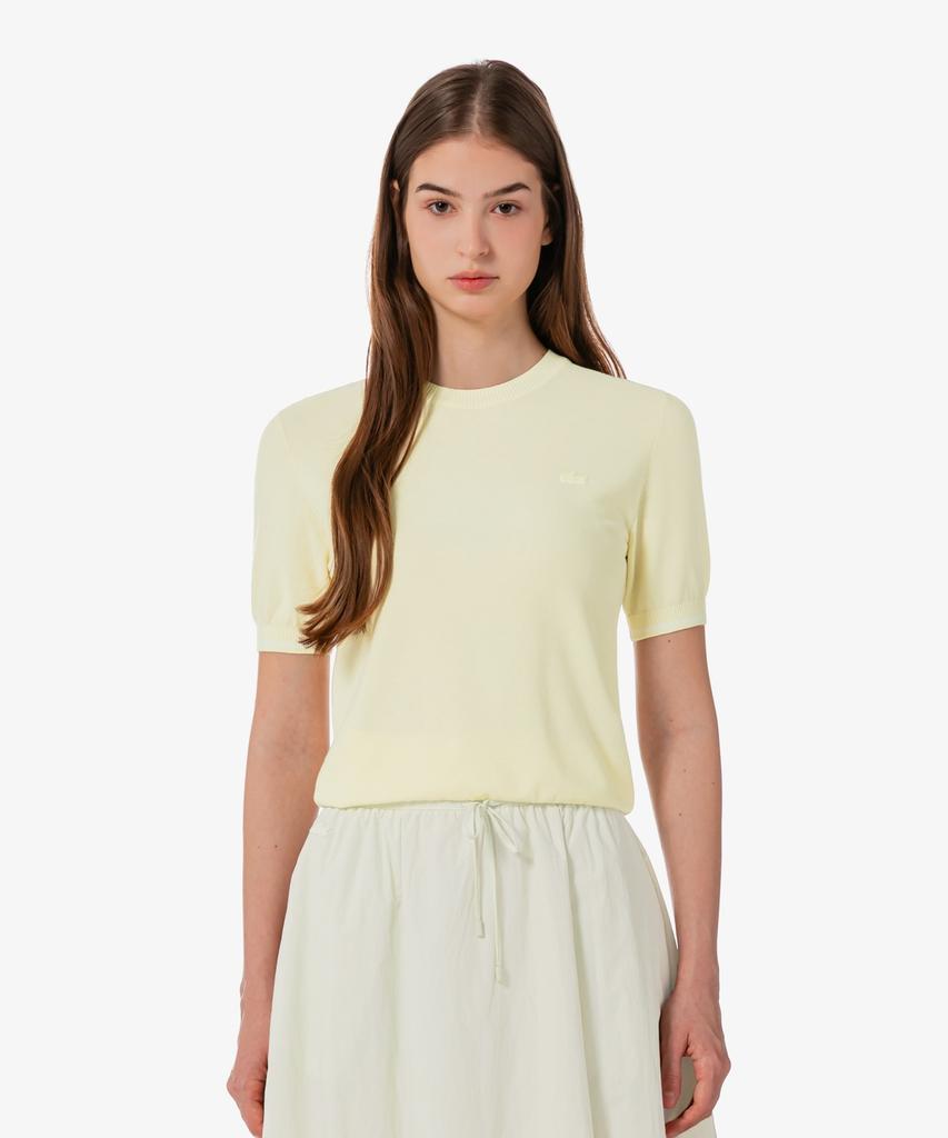 LACOSTE Women'S Basic Short Sleeve Round Sweater Af335E-56G S7G