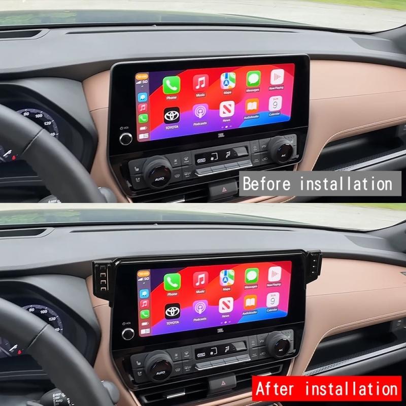 LHD For Toyota Grand Highlander 2024 2025 ABS GRAVITY Mobile Phone Holder Screen Storage Box Pad Cover Interior Accessories
