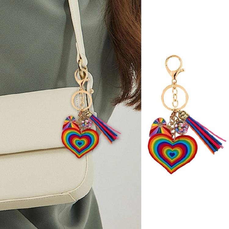 Charm Love Theme Keychain Tassels Detail Great As Friendship