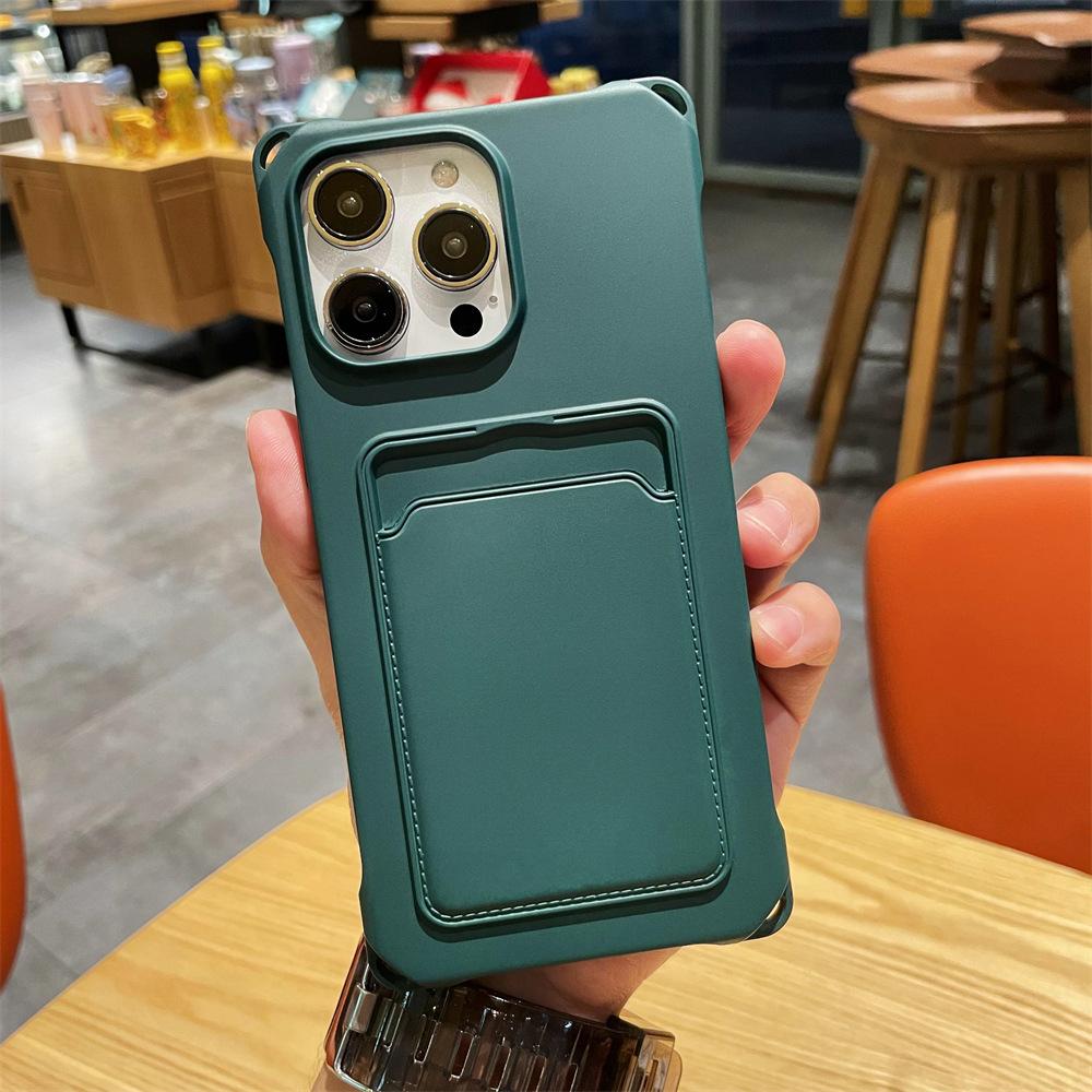 X Four Corners Anti-drop Card Mobile Phone Case Apple 17PROMAX Anti-drop Mobile Phone Case Silicone Card Case 13PRO Suitable