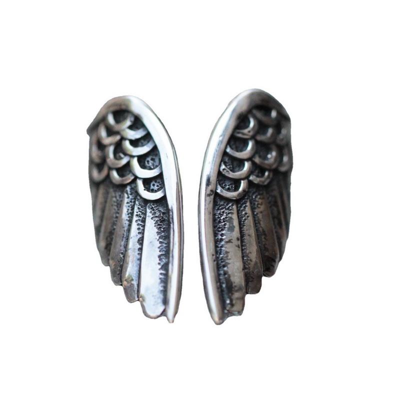 Double Fair Angel Wings Open Rings For Women Vintage Style Antique Zinc Alloy Color Adjustable Finger Ring Fashion Zircon