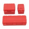 3 Pcs RC Car Simulation Luggage Case Large Medium Small RC Crawler Suitcase Decoration for 1 18 1 24 Red