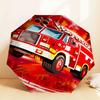 1pc Firetruck Lightning Pattern Umbrella Design Automatic Opening and Closing Umbrella, High-quality Travel Umbrella,  c1128203