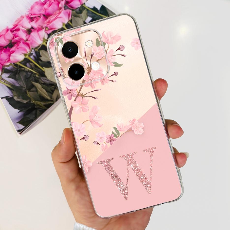 For Vivo Y28 4G Case V2352 New Letters Cover Clear Silicone Soft TPU Phone Case For Vivo Y28 Y 28 VivoY28 4G Fundas 6.68‘’ Shell