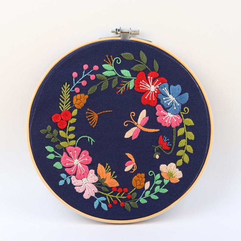 Handmade Craft Flowers Pattern Cross Stitch Kit Perfect for Home Decoration