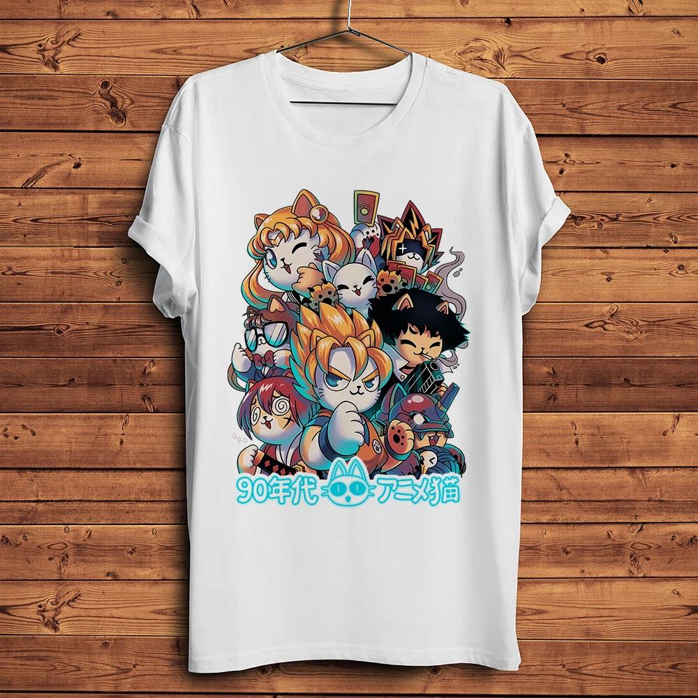 Vintage 90s Classic Unisexga Kawaii CatNeko Meow Funny Anime TShirt UnisexShort Sleeve Tee UnisexStreetwear TShirt Breathable S