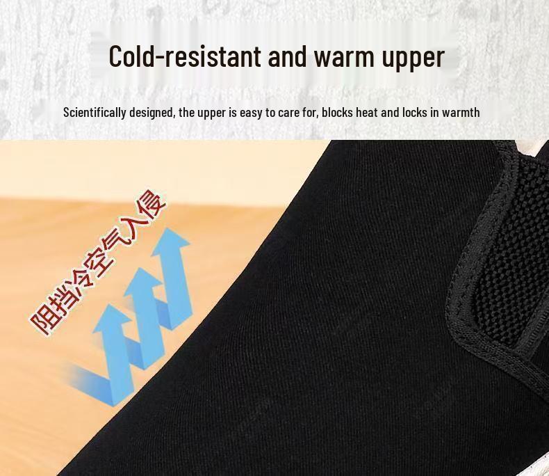 Handmade High-Top Men's Snow Boots with Thick Cotton and Wool Lining for Winter