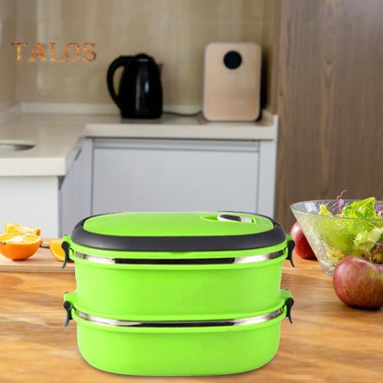 Lunchbox aus Edelstahl, isoliert, Thermo-Bento-Box, tragbar, leicht zu reinigen, Lebensmittelbehälter für Picknick im Freien