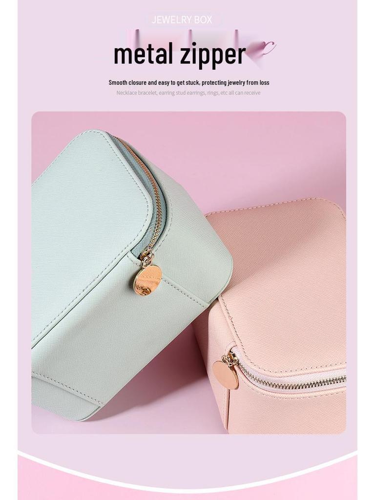 Personalizowane Pudełko na Biżuterię Podróżne z 8-częściowym Organizerem na Kolczyki
