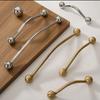 Silver Modern Solid Brass High-end Furniture Handle Nordic Minimalist Style Drawer Handle Glossy Silver Kitchen Handle