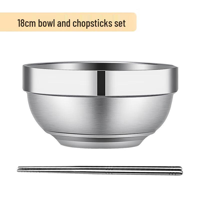 Beraian JW304 Stainless Steel Bowl & Chopsticks Set