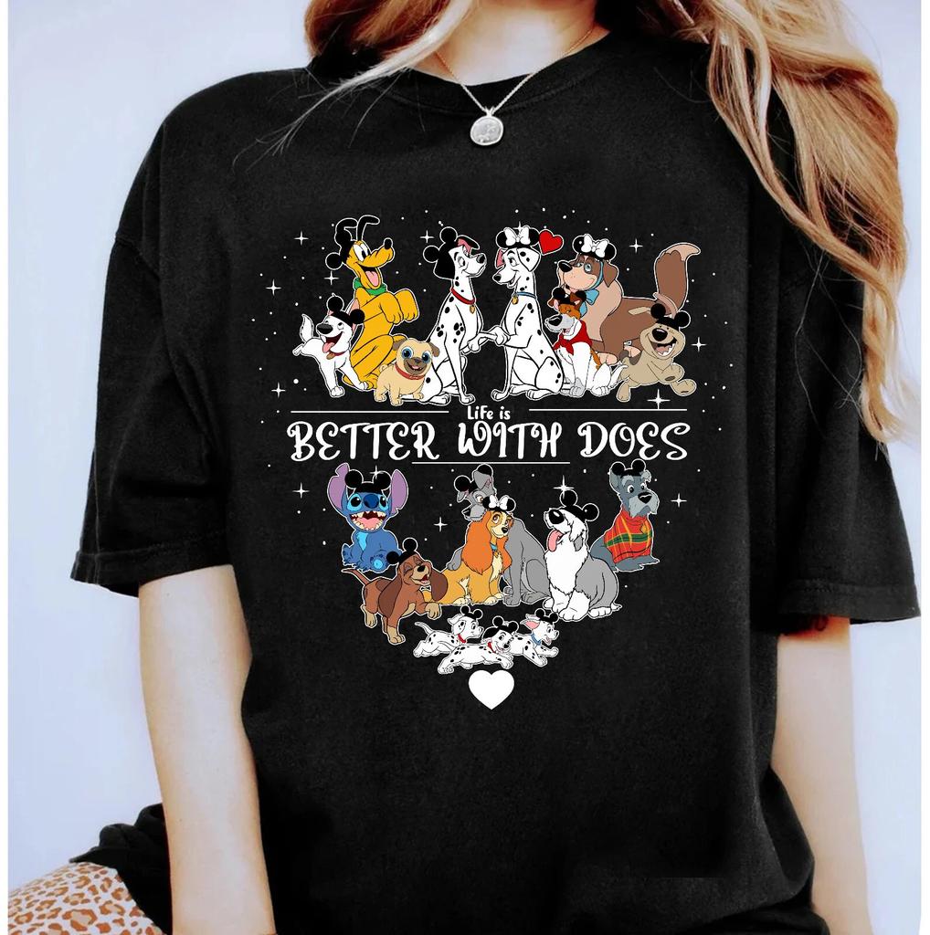 Disney Dogs Life Is Better With Dogs Tee Unisex Adult Kid Shirt 660099