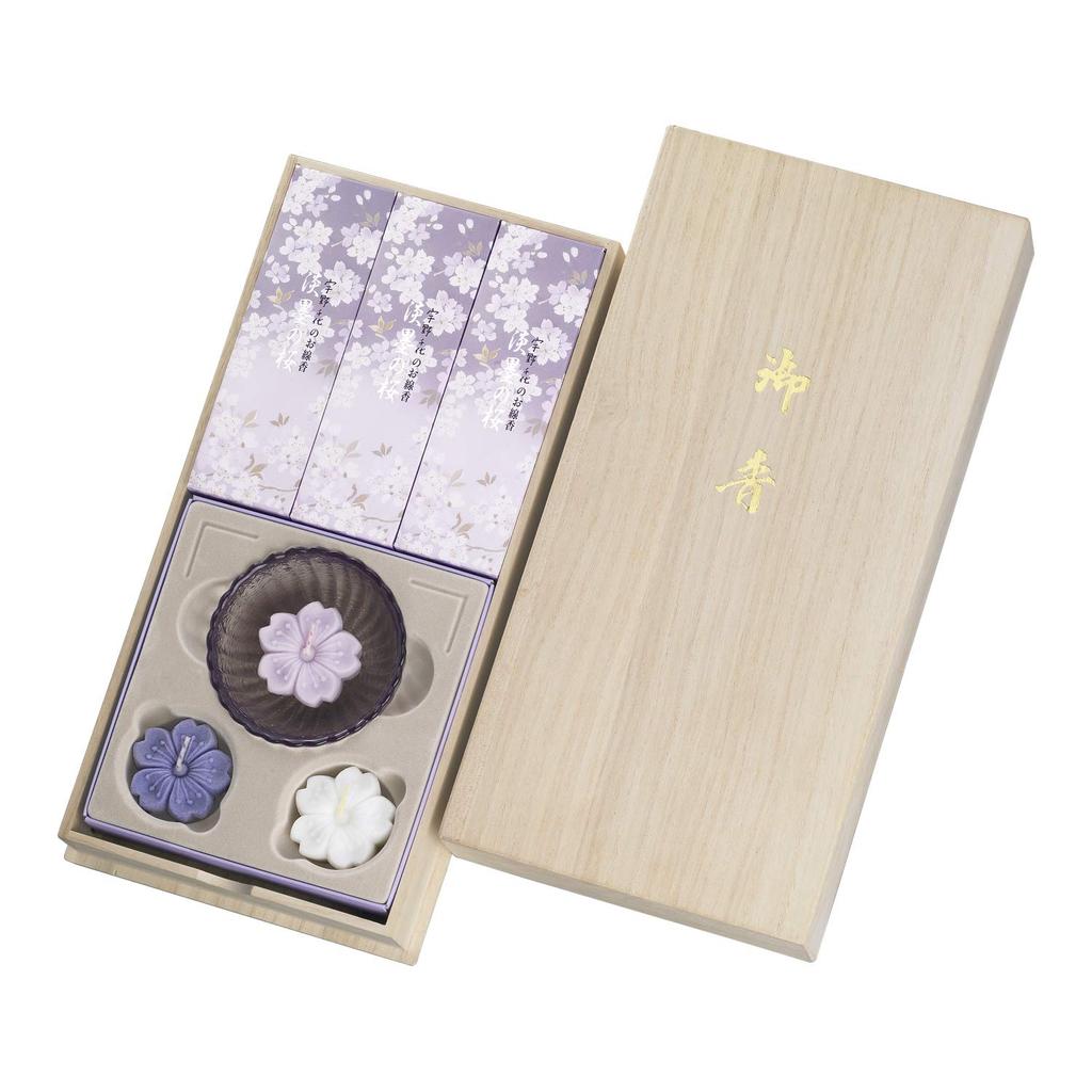Lumânare plutitoare Uno Chiyo cu cerneală ușoară special selectată, cu aromă de cireș, Nippon, fabricată în flori de cireș, mai puțin New Bon, tămâie pentru festivalul de doliu, flori, set