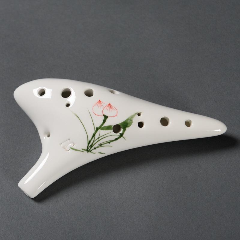 Hand-Painted 12-Hole Alto C Ocarina - Professional & Beginner Flute Instrument