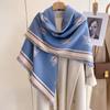 Korean Version Of Bee Fashion Double-Sided Large Square Scarf, Scarf, Women'S Outer Cloak, Thickened Cloak, Windproof And Cold Women