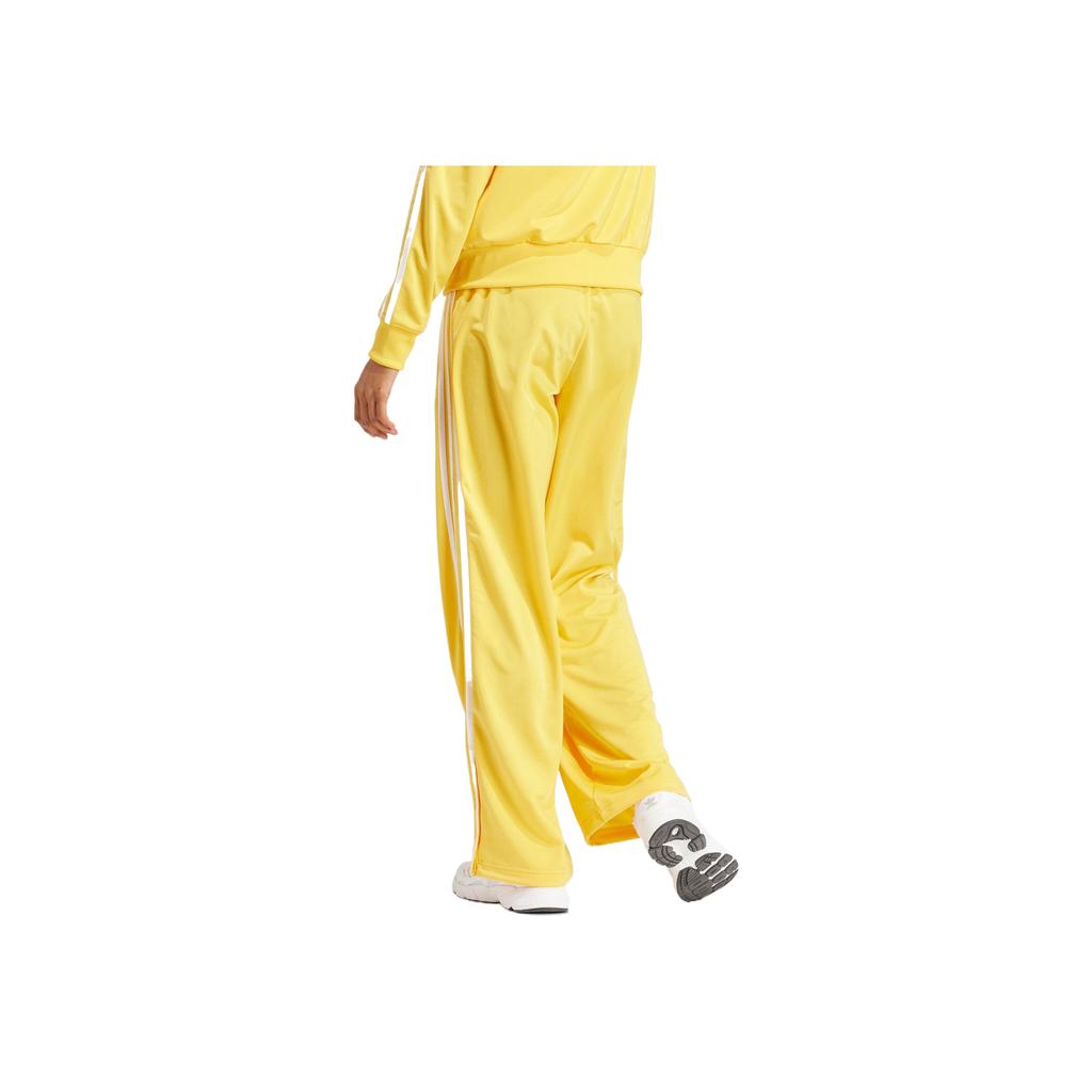 Adidas Firebird Lace-Up Solid Color Casual Straight-Leg Sports Pants Women Pants Bright-Yellow IP0641
