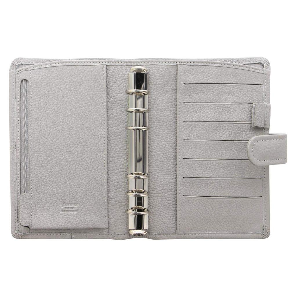 Filofax Classic Stitch Soft System Planner, Bible Size, Gray, 028526 (Genuine Imported Product)