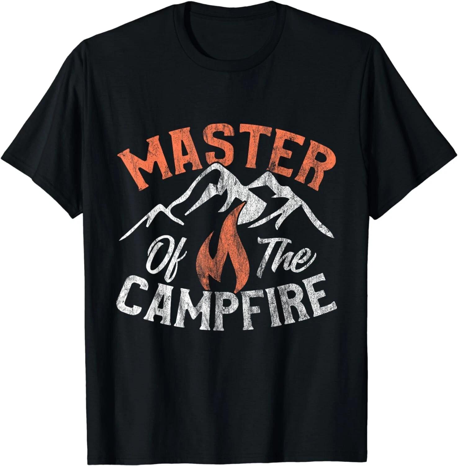Master Of The Campfire Funny Adult Camping Shirts Camp Gift Unisex T-Shirt 3XL