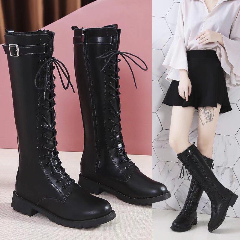 Nuevas botas altas de talla grande para mujer de punta redonda de punta  gruesa Martin Boots comprar a buen precio — entrega gratuita, reseñas  reales con fotos — Joom