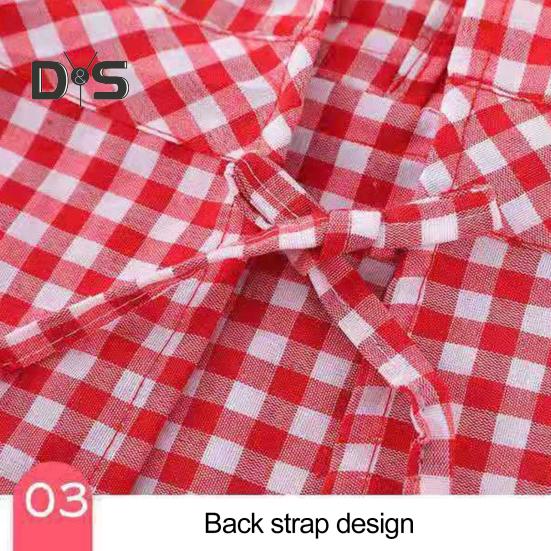 Water-resistant Cooking Bib Tie Back Design Useful Kitchen Apron Anti-greasy Anti-wear Overalls
