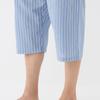 Gunze Sleeve Pajamas with Pants Sleeping Teko Navy Blue Men's 3/4 (Front Opening), Crepe,