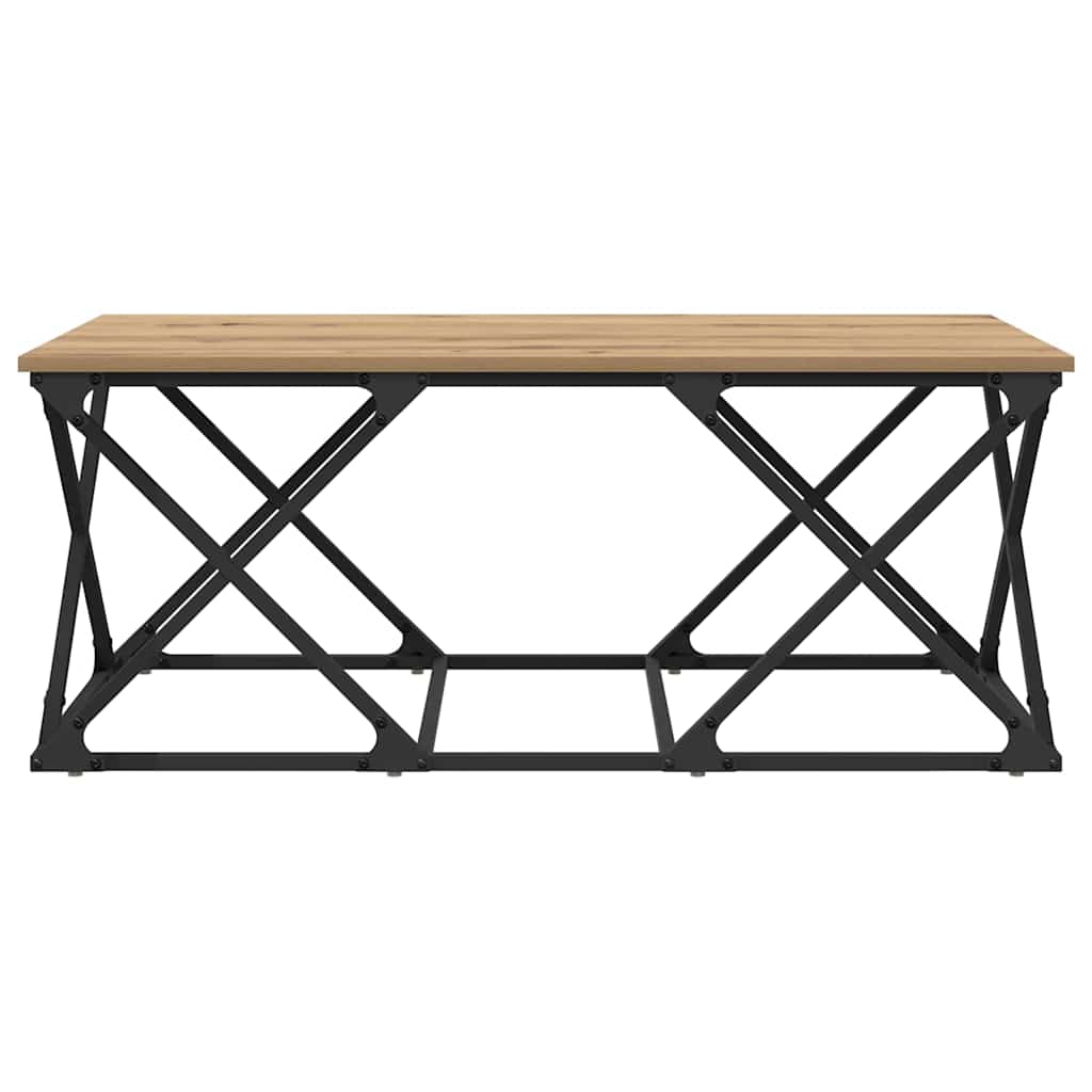 Artisan Oak Coffee Table 100 X 49 X 40 Cm Wood Based Material