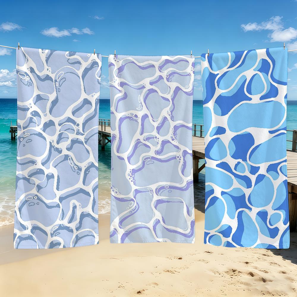 Towel Art For Fashion Wave Outdoor Camping Bubble Beach Towel Super Absorbent Quick-Drying Summer Towel