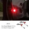 Door Warning Light Bright For Tesla Model Y Juniper/Model 3+ Highland 2026 LED Lamps Flashing Warning Anti-collision Lighting