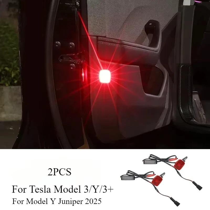 Door Warning Light Bright For Tesla Model Y Juniper/Model 3+ Highland 2026 LED Lamps Flashing Warning Anti-collision Lighting