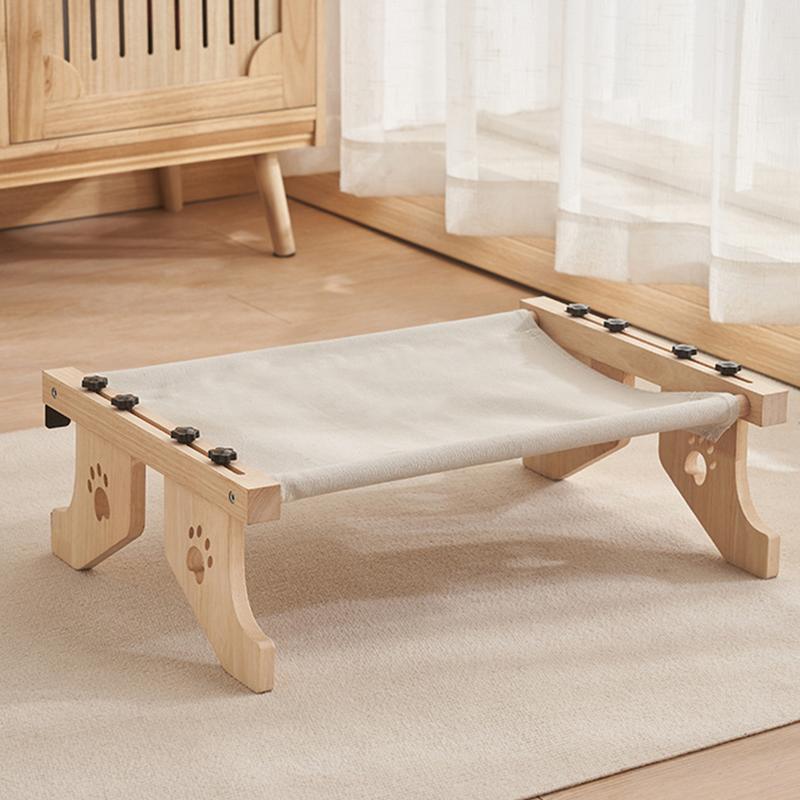 Window Hanging Cat Bed Portable Removable Balcony Cat Hanging Hammock Wooden Assembly Indoor Bedside Bed Pet Nest