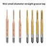 HSS Thread Tap Screw Machine Tap Titanium Coating Metal Screw Hole Tap Drills Drill Bit M1 M1.2 M 1.4 M 1.6 M1.7 M1.8 Series